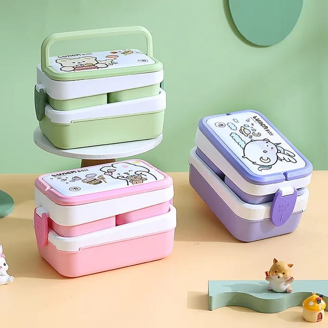 Double Layer Lunch Box لانش بوكس طبقتين